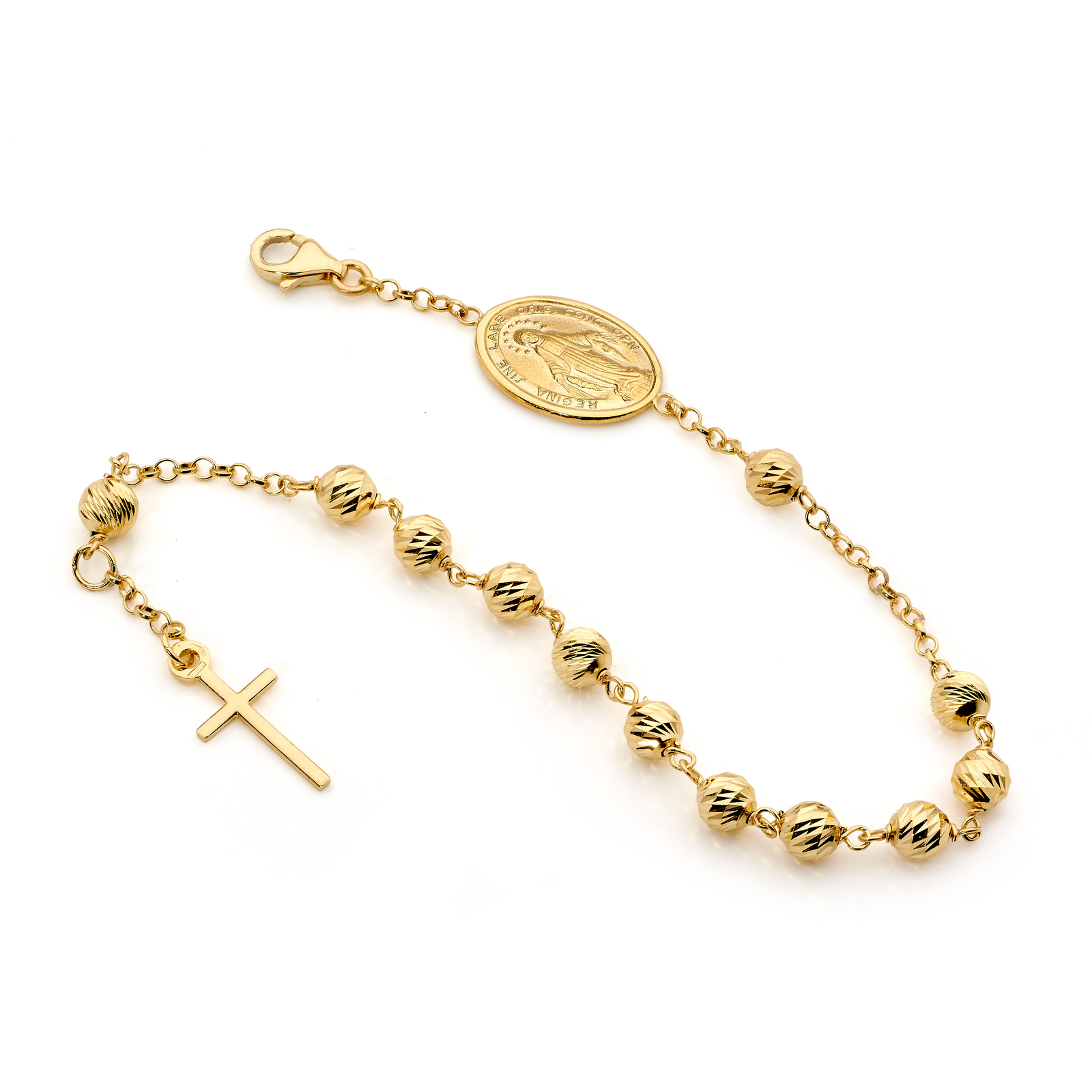 Sterling Silver Swarovski Crystal Rosary Bracelet | Leaflet Missal