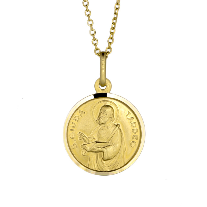 9KT Yellow Gold St Jude Medal Pendant | Holy Grace
