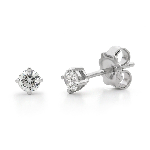 18KT 4 Claw White Gold 0.40CT Diamond Stud Earrings