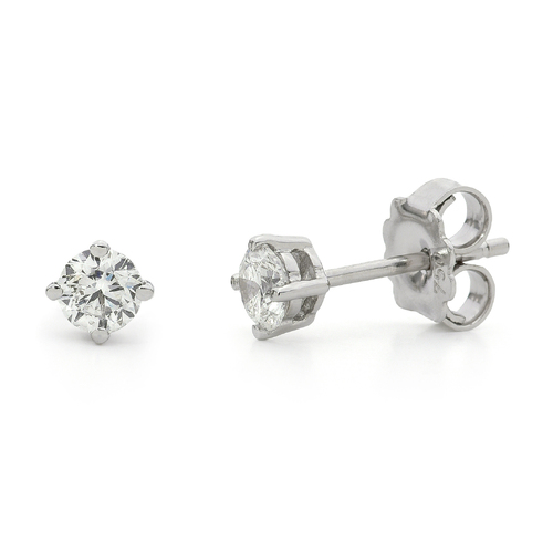 18KT 4 Claw White Gold 0.60CT Diamond Stud Earrings