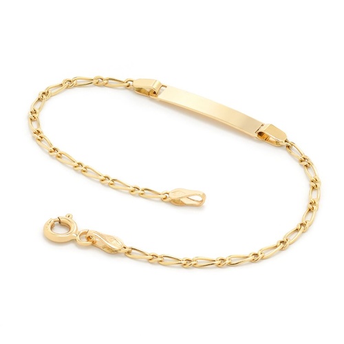 18KT Yellow Gold CZ Baby ID Bracelet