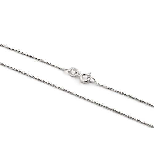 18KT White Gold 8 Sides Box Chain