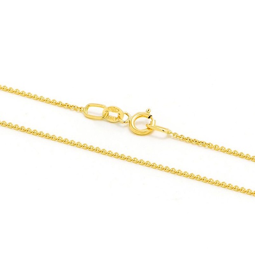18KT Yellow Gold Diamond Cut Trace Chain