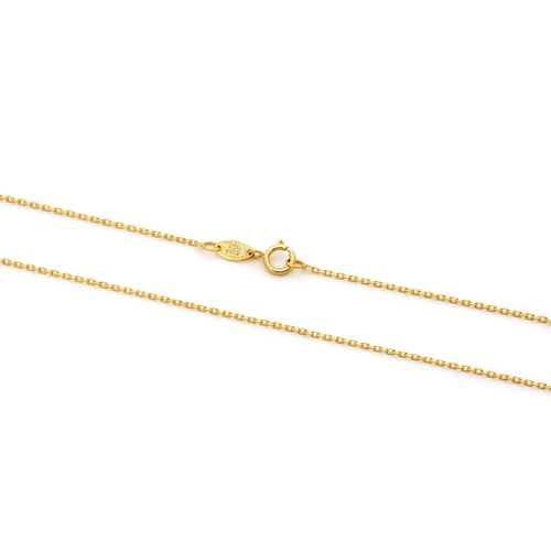 18KT Yellow Gold Diamond Cut Trace Chain