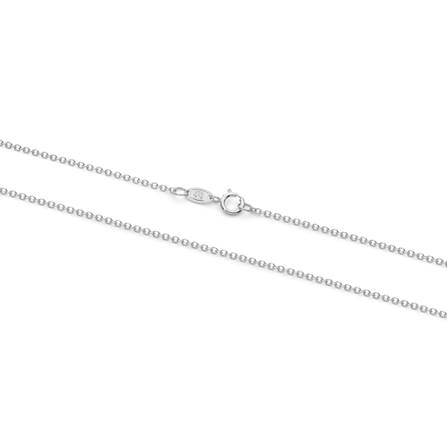18KT White Gold Diamond Cut Trace Chain