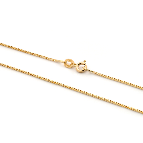 18KT Yellow Gold Concave Box Chain