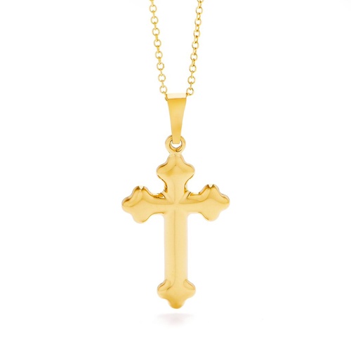 18KT Yellow Gold Orthodox Cross Pendant
