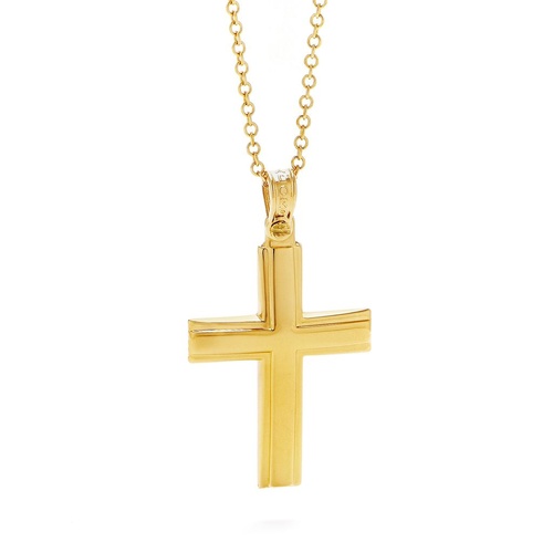 18KT Yellow Gold Cross Pendant