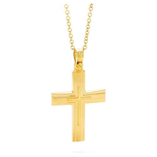 18KT Yellow Gold Cross Pendant