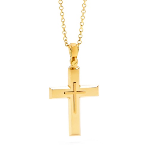 18KT Yellow Gold Cross Pendant