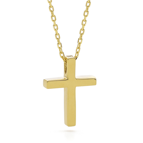 18KT Yellow Gold Cross Necklace