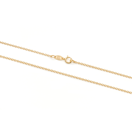 9KT Yellow Gold Diamond Cut Trace Chain