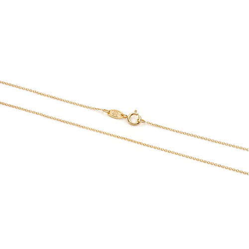 9KT Yellow Gold Diamond Cut Trace Chain