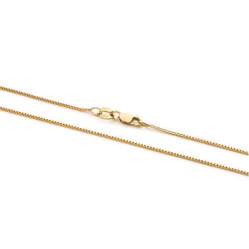 9KT Yellow Gold Concave Box Chain
