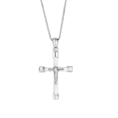 9KT White Gold Cross Pendant