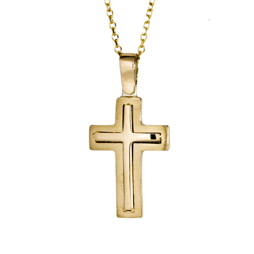 9KT Yellow Gold Cross Pendant