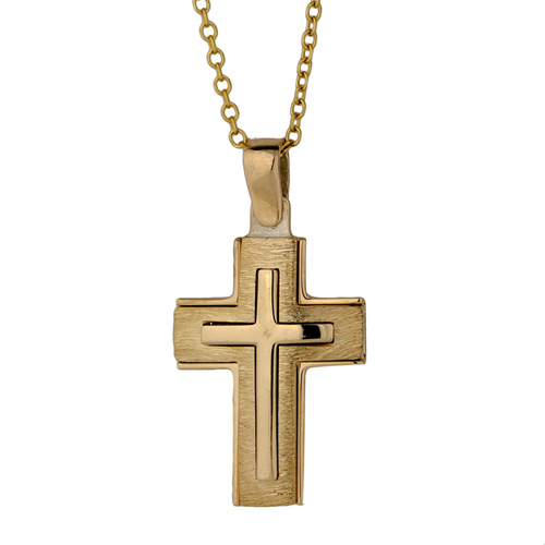 9KT Yellow Gold Cross Pendant