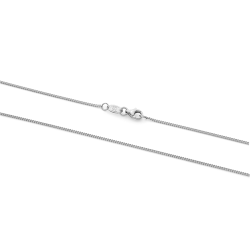 9KT White Gold Curb Chain