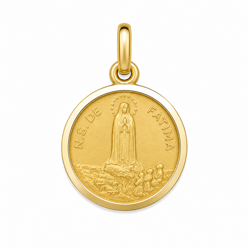9KT Yellow Gold St Fatima Medal Pendant