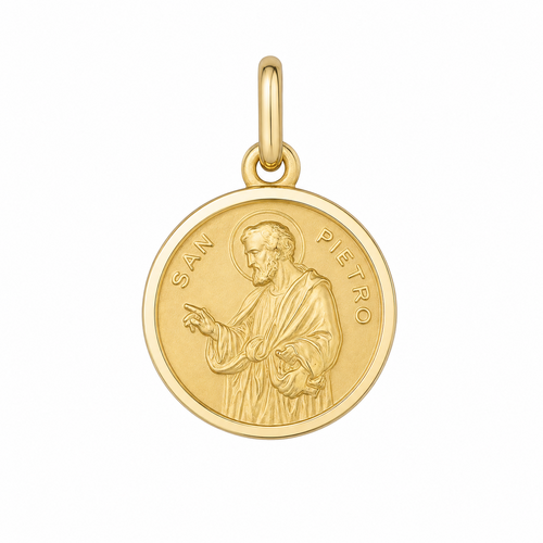 9KT Yellow Gold St Peter Medal Pendant