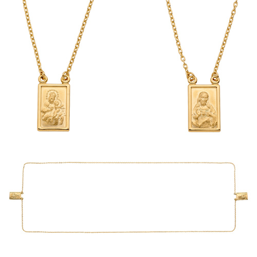 9KT Yellow Gold Scapular Necklace