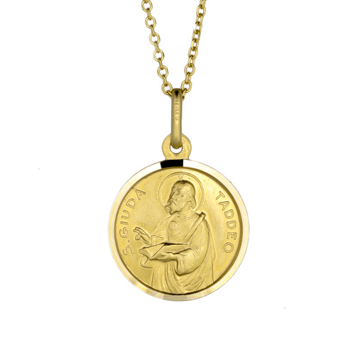 9KT Yellow Gold St Jude Medal Pendant