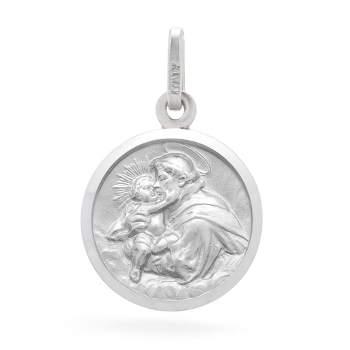 17mm Sterling Silver St Anthony Medal Pendant